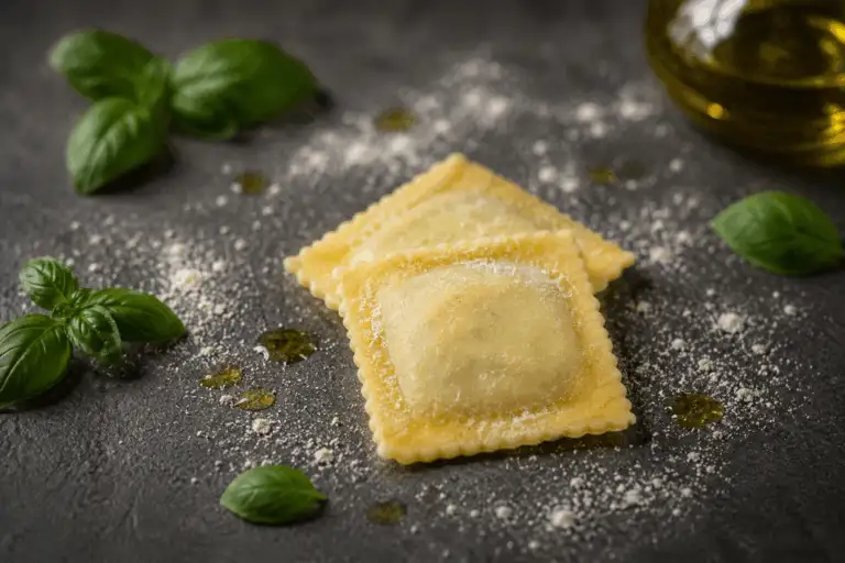 Raviolone aus der Pasta König Manufaktur mit Waldpilzen und Trüffel