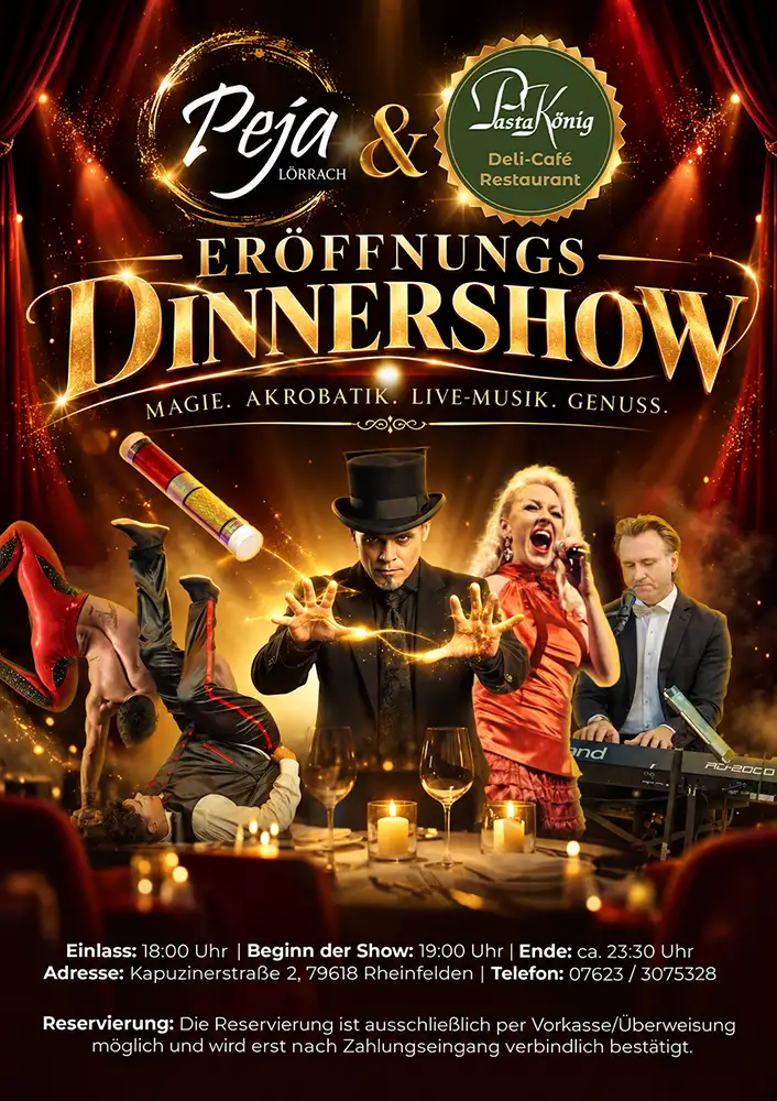 Eröffnungs-Dinnershow mit Peja